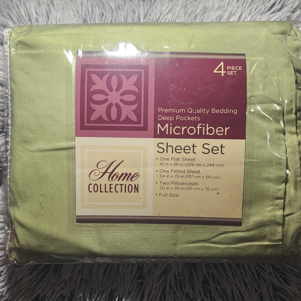 Home Collection Lime Microfiber Sheet Set